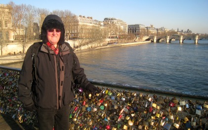 Clive and our lovelock today, Paris